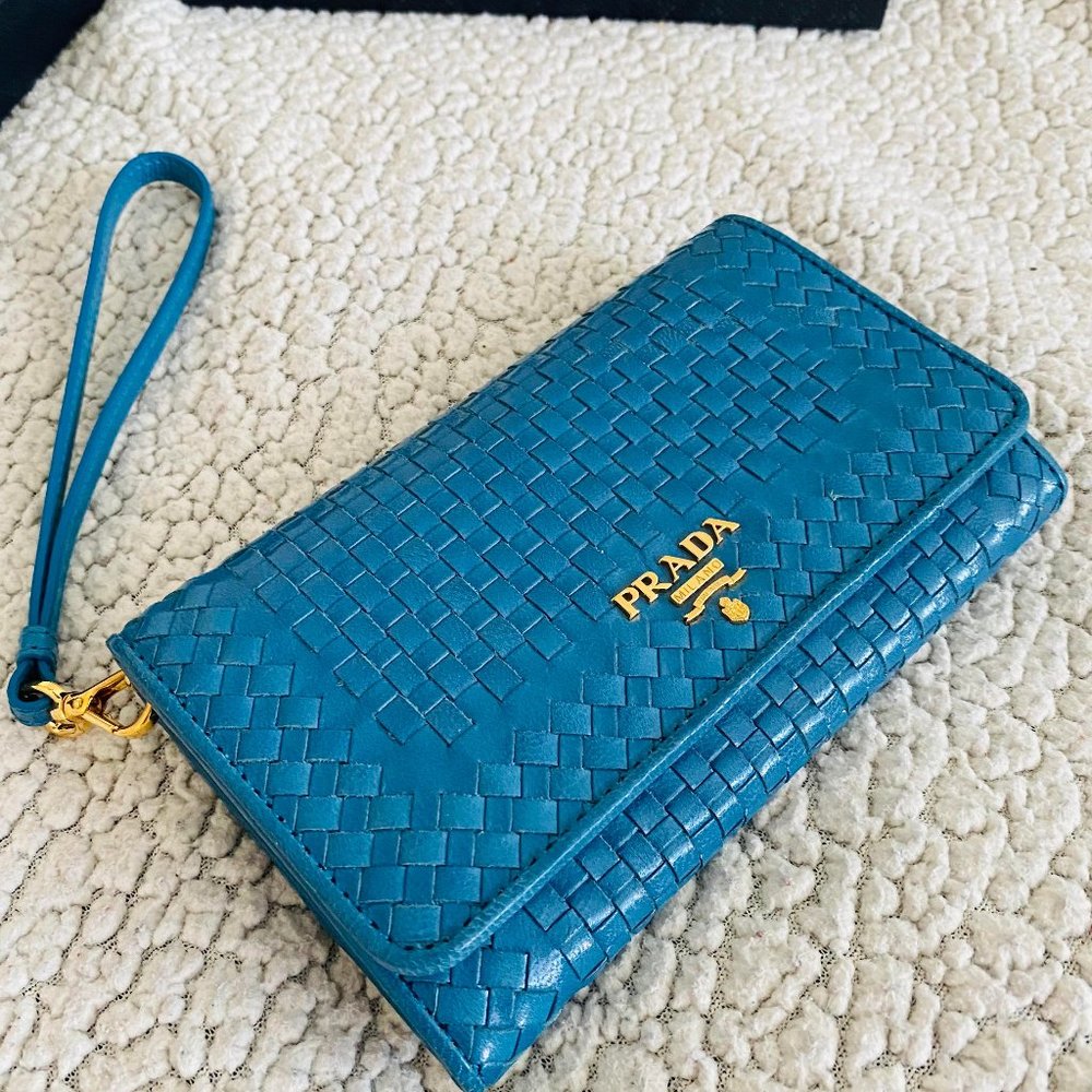 Authentic Prada Madras Wristlet